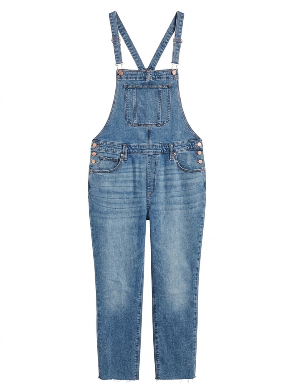 Universal Thread Denim Jeans Overalls Medium Wash Raw Hem Streetwear Sz 16/ 33R